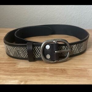 Lucky Brand Leather Striped Women’s Belt Medium